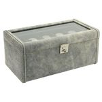 WATCH BOXES Friedrich|23 Ref. 27024-8 CUBANO XXL URBAN GREY - GENUINE WILD LEATHER BOX FOR 20 WATCHES